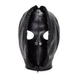 Bound To Please Open Eye Bondage Hood Breathable Zip Up Gimp Mask Sensory Deprivation BDSM Fetish Play