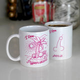 Pigpen Island Heat-Changing Mug I Love Penis Rude Funny Tea Coffee Cup Gift