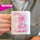 Pigpen Island Heat-Changing Mug I Love Penis Rude Funny Tea Coffee Cup Gift