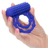 CalExotics 10 Bead Maximus Blue Silicone Dual Cock Ring USB Rechargeable Erection Enhancer Sex Toy