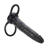 Calexotics Accommodator Dual Penetrator Black Rubber Dildo Strap Double Anal Sex DP Toy