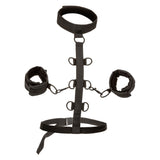 CalExotics Boundless Collar Body Restraint System Vegan Leather Detachable Cuffs Fetish BDSM Play