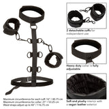 CalExotics Boundless Collar Body Restraint System Vegan Leather Detachable Cuffs Fetish BDSM Play