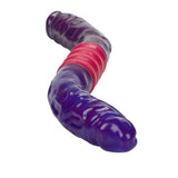 CalExotics Dual Vibrating Flexi Dong Double Ended Dildo Soft Purple Jelly Penis Vibrator DP Sex Toy