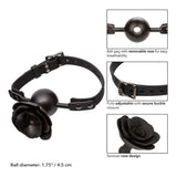 CalExotics Forbidden Removable Black Rose Silicone Ball Gag Bondage Play