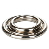 Calexotics Silver Metal Cock Ring 3 Size Set Erection Enhancer Aid Orgasm Love