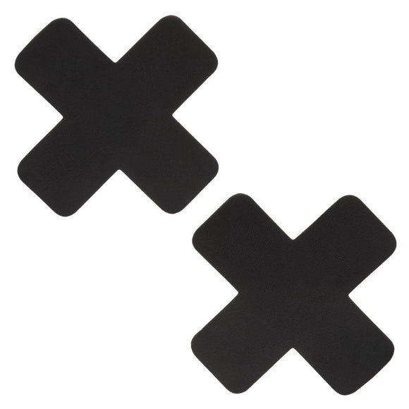 CalExotics Boundless X Nipple Pasties Black Adhesive Sexy Covers Stickers Reusable Pair