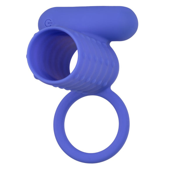 CalExotics Endless Desires Enhancer Penis Sleeve Blue Ribbed Cock Sheath USB Rechargeable Sex Toy
