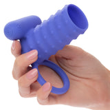 CalExotics Endless Desires Enhancer Penis Sleeve Blue Ribbed Cock Sheath USB Rechargeable Sex Toy