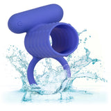 CalExotics Endless Desires Enhancer Penis Sleeve Blue Ribbed Cock Sheath USB Rechargeable Sex Toy