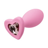 CalExotics First Time Crystal Booty Duo Butt Plugs Pink Heart Jewel Gem Anal Training Set