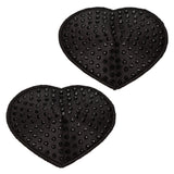 CalExotics Radiance Black Heart Nipple Pasties Adhesive Sexy Covers Stickers Reusable Pair