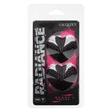 CalExotics Radiance Black Heart Nipple Pasties Adhesive Sexy Covers Stickers Reusable Pair