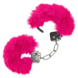 CalExotics Ultra Fluffy Furry Cuffs Pink Plush Faux Fur Metal Handcuffs Kinky Sex Restraints