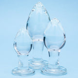Clarity 'Utopian Trinity' Glass Anal Plug Set