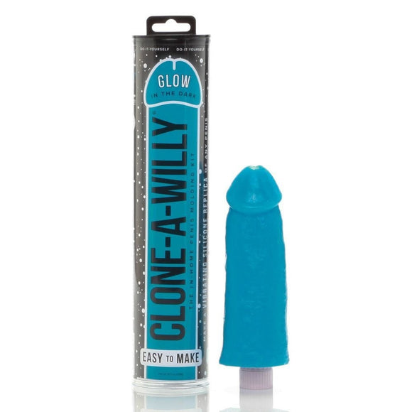 Clone-A-Willy Penis Moulding Kit Glow In The Dark Blue Replica Cast Vibrator
