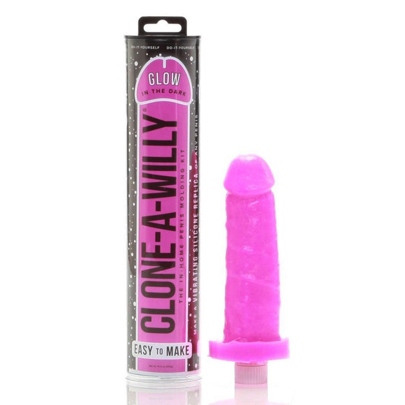 Clone-A-Willy Penis Moulding Kit Glow In The Dark Pink Replica Cast Vibrator