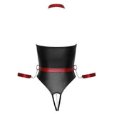 Cottelli Bondage Crotchless Body with Harness Collar Cuffs Womens Sexy Lingerie Erotic Play
