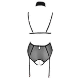 Cottelli Collection Abierta Fina Open Cup Powernet Crotchless Suspender Basque Body Lingerie Sexy Womens Underwear