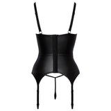 Cottelli Collection Abierta Fina Open Cup Suspender Basque & Crotchless Thong Panty Set Lingerie Sexy Womens Underwear