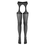 Cottelli Legwear Suspender Stockings Black Tights Sexy Womens Lingerie