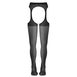 Cottelli Legwear Suspender Stockings Black Tights Sexy Womens Lingerie