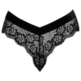 Cottelli Lingerie Black Floral Lace Stimulating Chain Crotch Panties Sexy Underwear