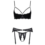 Cottelli Lingerie Shelf Bra Suspender Belt & Crotchless Thong Set Sexy Womens Ladies Underwear