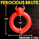 Creature Cocks Beast Mode Red Silicone Horns Cock Ring Fantasy Sex Play