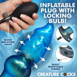 Creature Cocks Blizzard Inflatable Silicone Anal Plug Fantasy Play Sex Toy