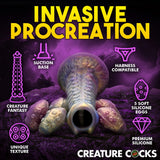 Creature Cocks Deep Invader Tentacle Ovipositor Silicone Dildo with Eggs Alien Penis Sci-Fi Fantasy Sex Toy