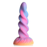 Creature Cocks Moon Rider Glow In The Dark Fantasy Unicorn Horn Dildo Rainbow Sex Toy