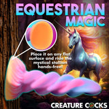 Creature Cocks Moon Rider Glow In The Dark Fantasy Unicorn Horn Dildo Rainbow Sex Toy