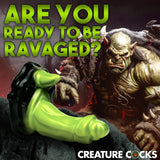 Creature Cocks Orc Silicone Dildo Fantasy Green Penis Horn Role Play Sex Toy
