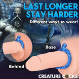Creature Cocks Poseidon's Octo Ring Silicone Cock Ring Blue Octopus Fantasy Sex Play