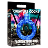 Creature Cocks Poseidon's Octo Ring Silicone Cock Ring Blue Octopus Fantasy Sex Play