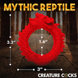 Creature Cocks Rise of the Dragon Red Silicone Cock Ring Fantasy Sex Play
