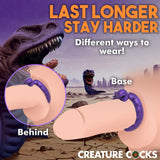 Creature Cocks Slitherine Purple Silicone Cock Ring Alien Sci-Fi Fantasy Fetish Role Play Penis Band Erection Enhancer