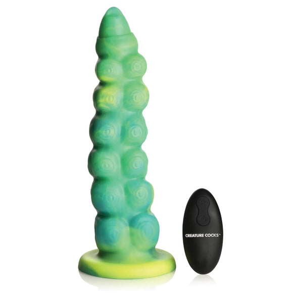 Creature Cocks Squirmer Thrusting & Vibrating Silicone Dildo Remote Control Caterpillar Tentacle Fantasy Sex Toy