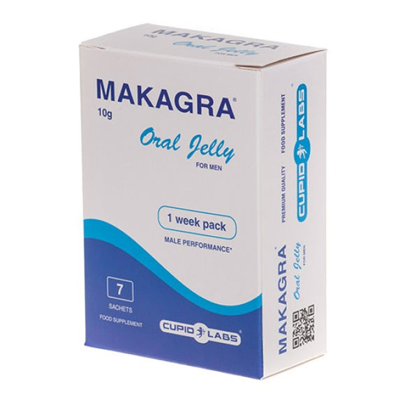 Cupid Labs Makagra Oral Jelly For Men Natural Male Performance Food Supplement 1 Week Pack