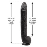 Doc Johnson Dick Rambone 17" Long Realistic Chocolate Cock Giant Black Porn Star Penis Dildo XL Hardcore Sex Toy