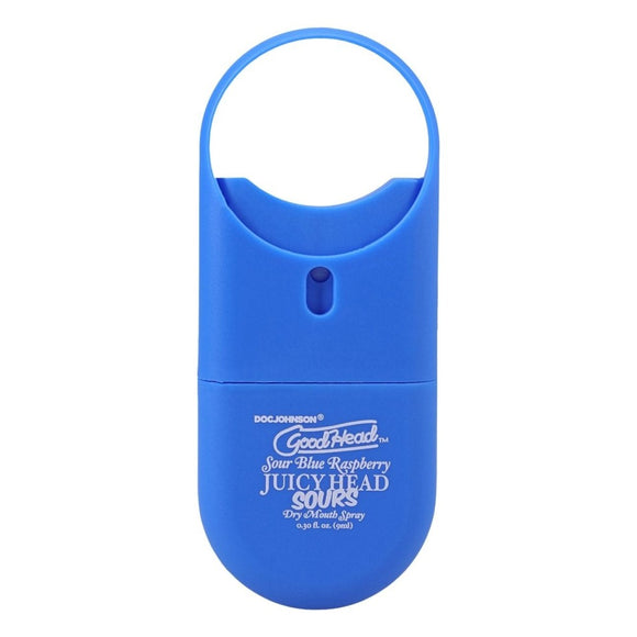 GoodHead Juicy Head Sours Dry Mouth Spray To-Go Sour Blue Raspberry Oral Sex Play