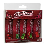 Doc Johnson Good Head Oral Delight Blow Job Gel Assorted Fruit Flavoured Sex Lubricants 5 Pack