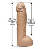 Doc Johnson Vac-U-Lock Realistic Hung 12" Cock Attachment Vanilla Big Penis Dildo Sex Toy