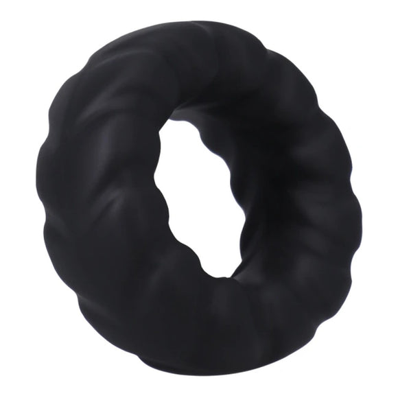 Doc Johnson Rock Solid The Fat Tire Cock Ring Black Silicone Erection Enhancer Band