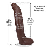 Doc Johnson Signature Cocks Brickzilla 13 Inch Dildo XL Big Black Porn Star Penis Sex Toy