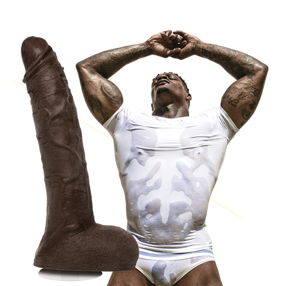 Doc Johnson Signature Cocks Jason Luv 10 Inch Dildo Realistic Black Porn Star Penis Sex Toy