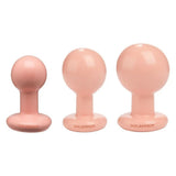 Doc Johnson The Classic Round Butt Plug Set of 3 Vanilla Anal Training