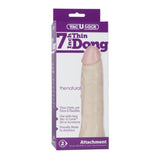Doc Johnson Vac-U-Lock 7" Thin Natural Dong Attachment Penis Dildo Strap-On Sex Toy