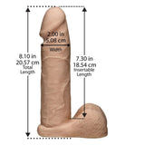 Doc Johnson Vac-U-Lock 8" Ultraskyn Cock Vanilla Realistic Penis Dildo Attachment Sex Toy